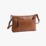 Mini bolso para mujer, color cuero, Serie Minibags. 25,5x16x6 cm