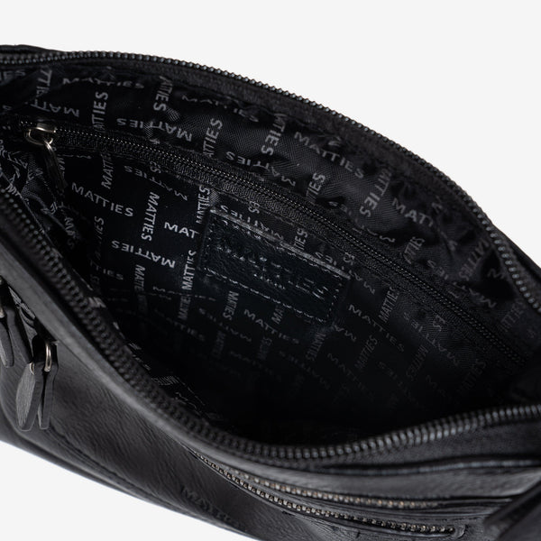 Mini bolso para mujer, color negro, Serie Minibags. 21x21x6 cm