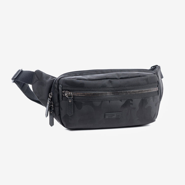 Bum bag for men, black, Collection camuflaje