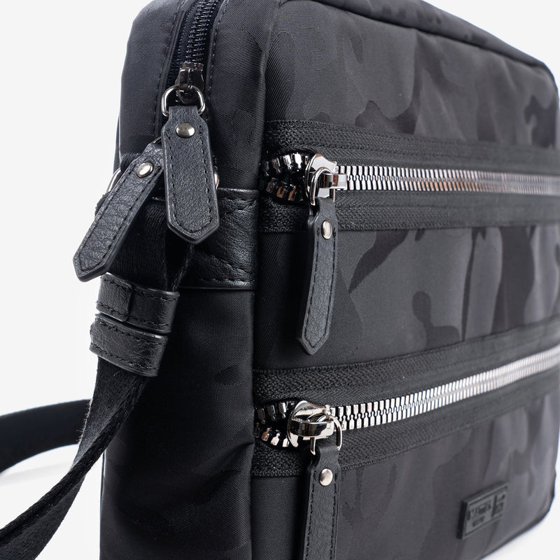 Big bag for men, black, Collection camuflaje. Tablet bag 10.2"