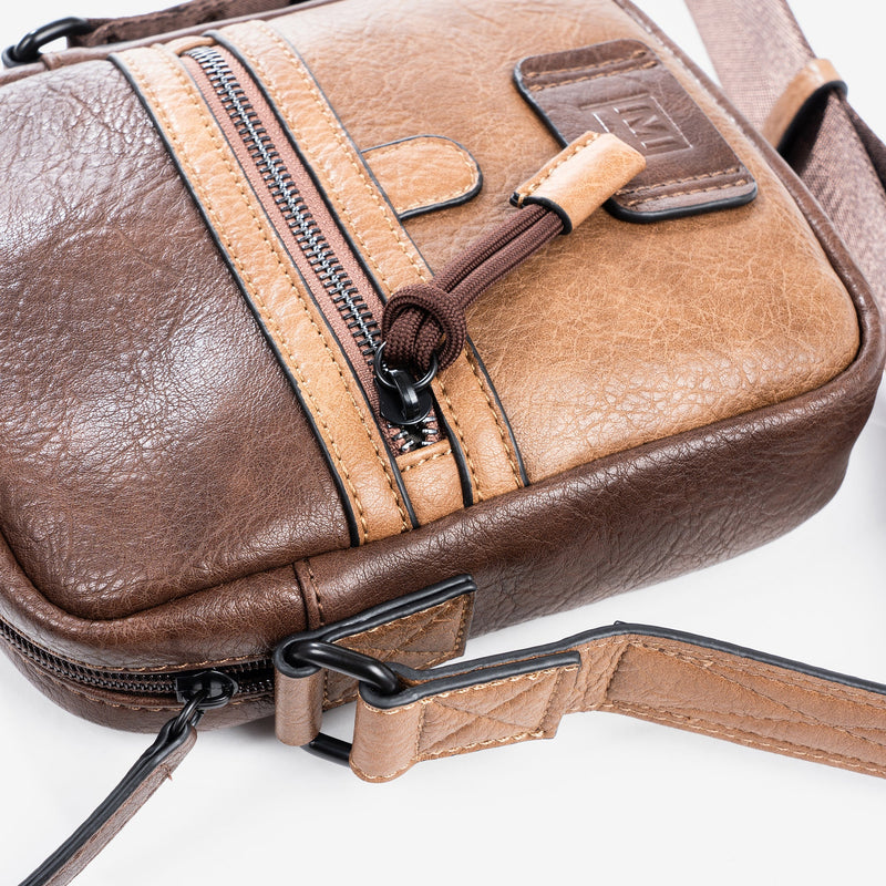 Bolso pequeño para hombre, color marrón, Colección combinados – Matties Bags