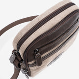 Cross body bag for men, brown, Collection Sahara