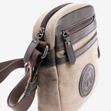 Bolso reportero para hombre, color marrón, Colección Sahara