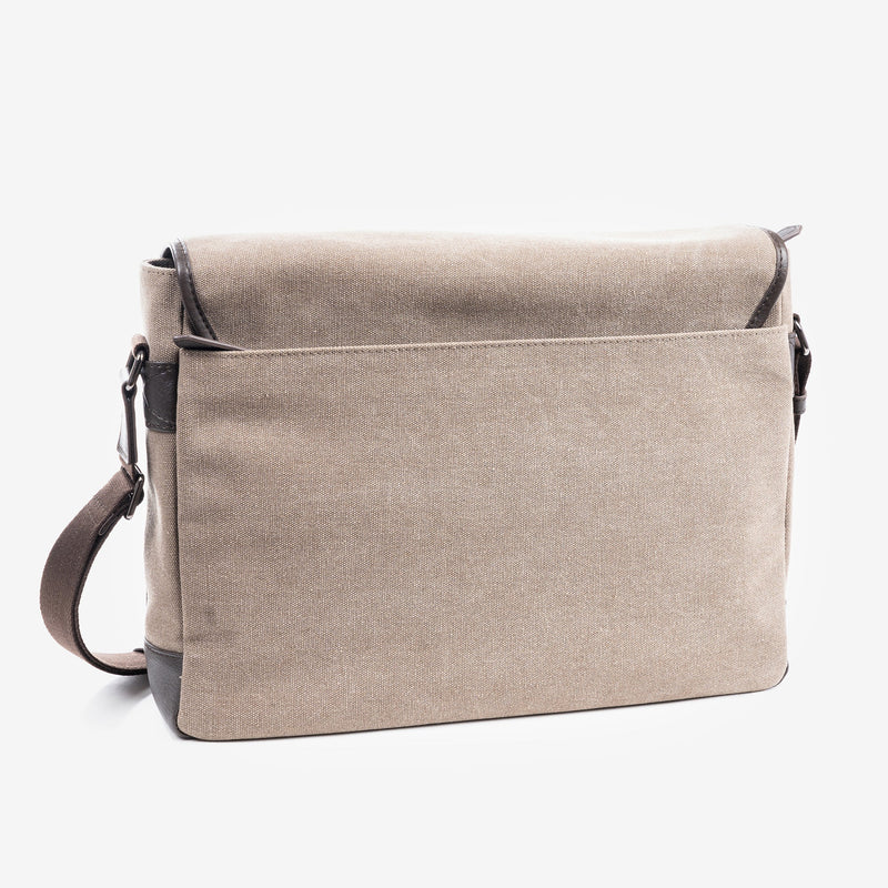 Big bag for men, brown, Collection Sahara. Computer bag 15.3"