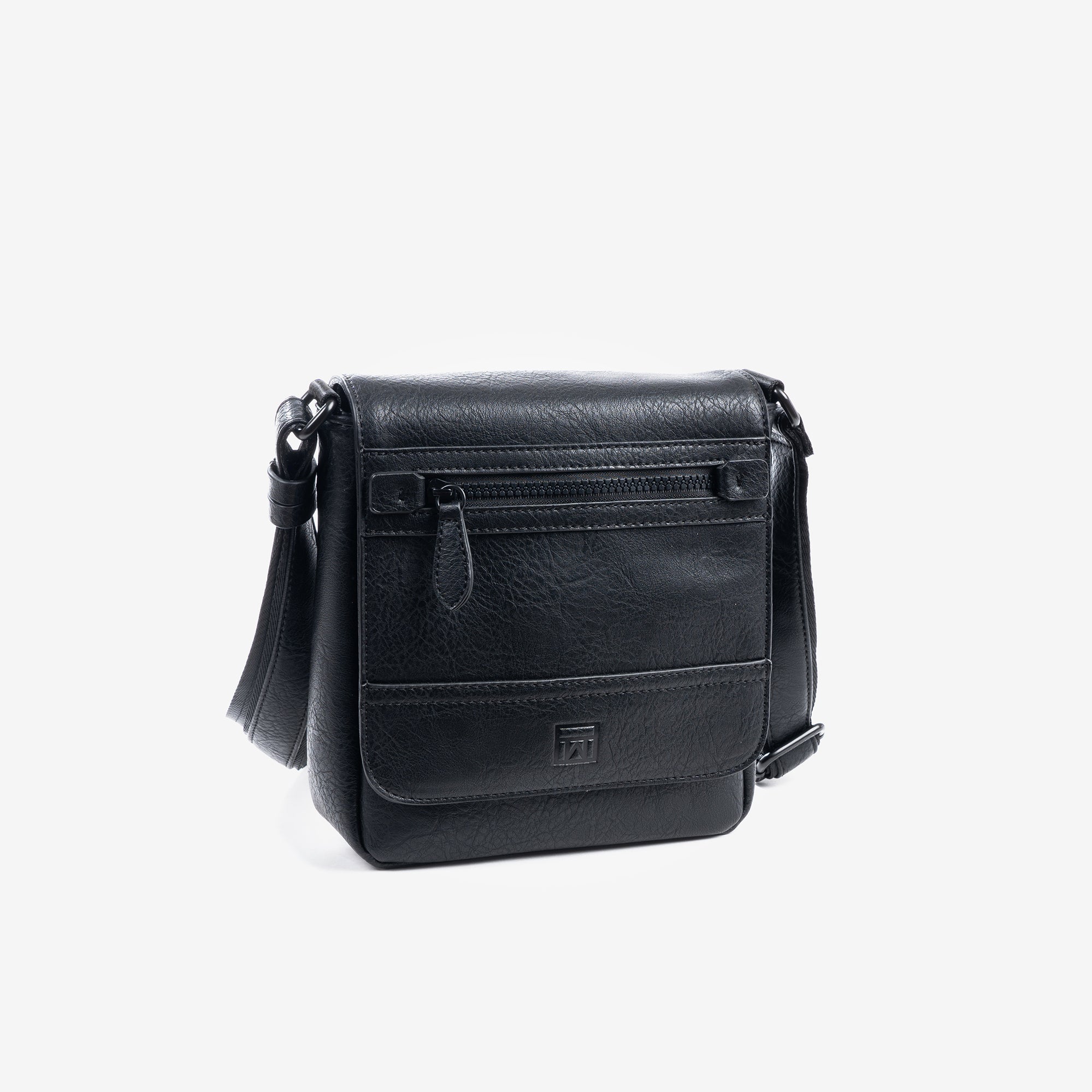 Cross body bag for men, black, Collection rustic