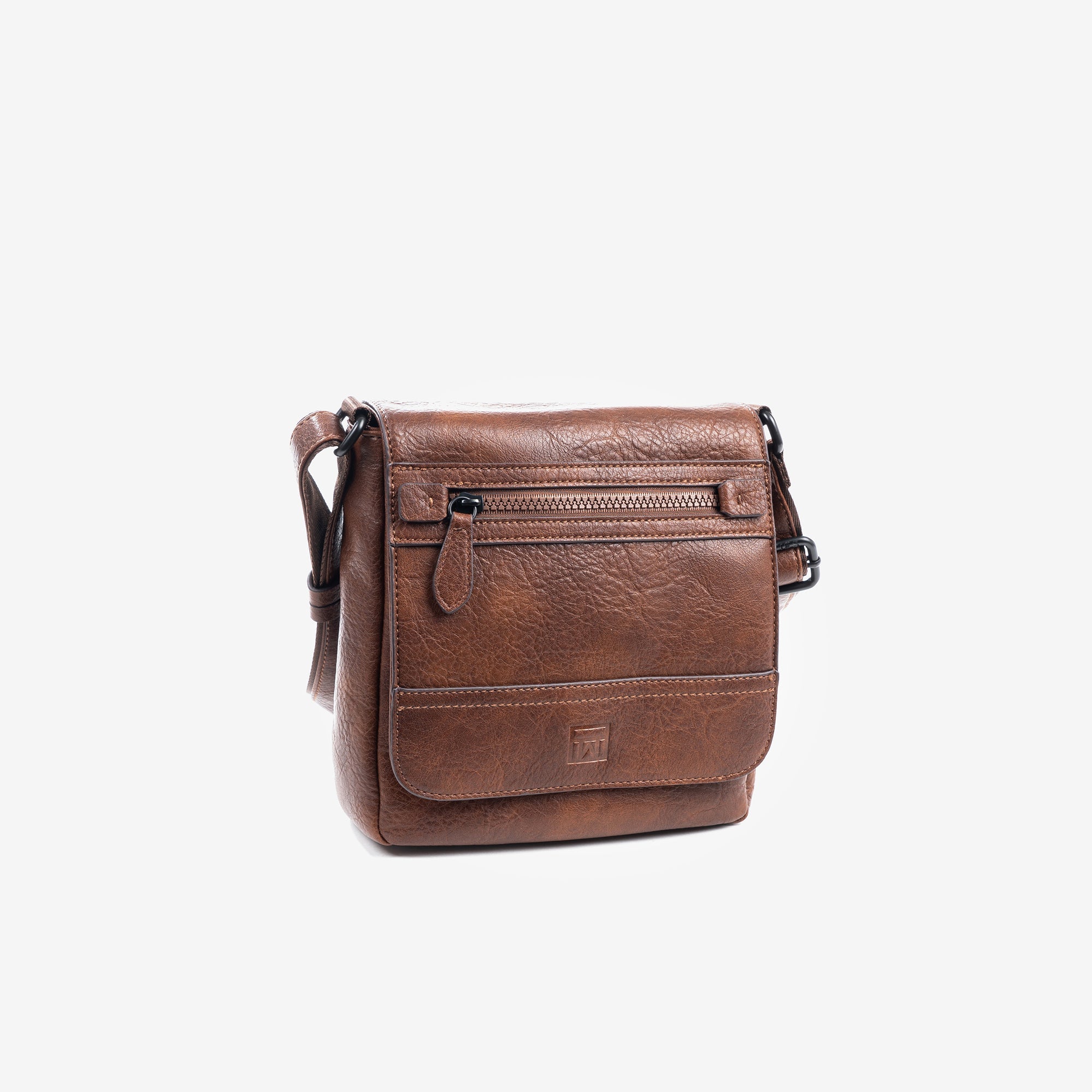 Cross body bag for men, brown, Collection rustic