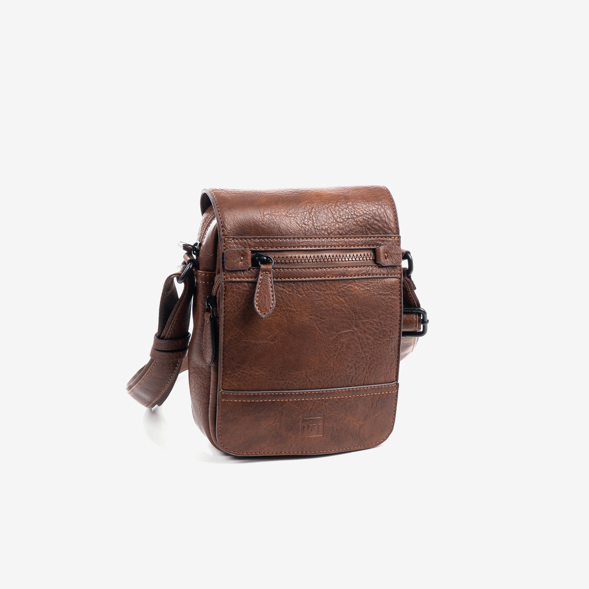 Cross body bag for men, brown, Collection rustic