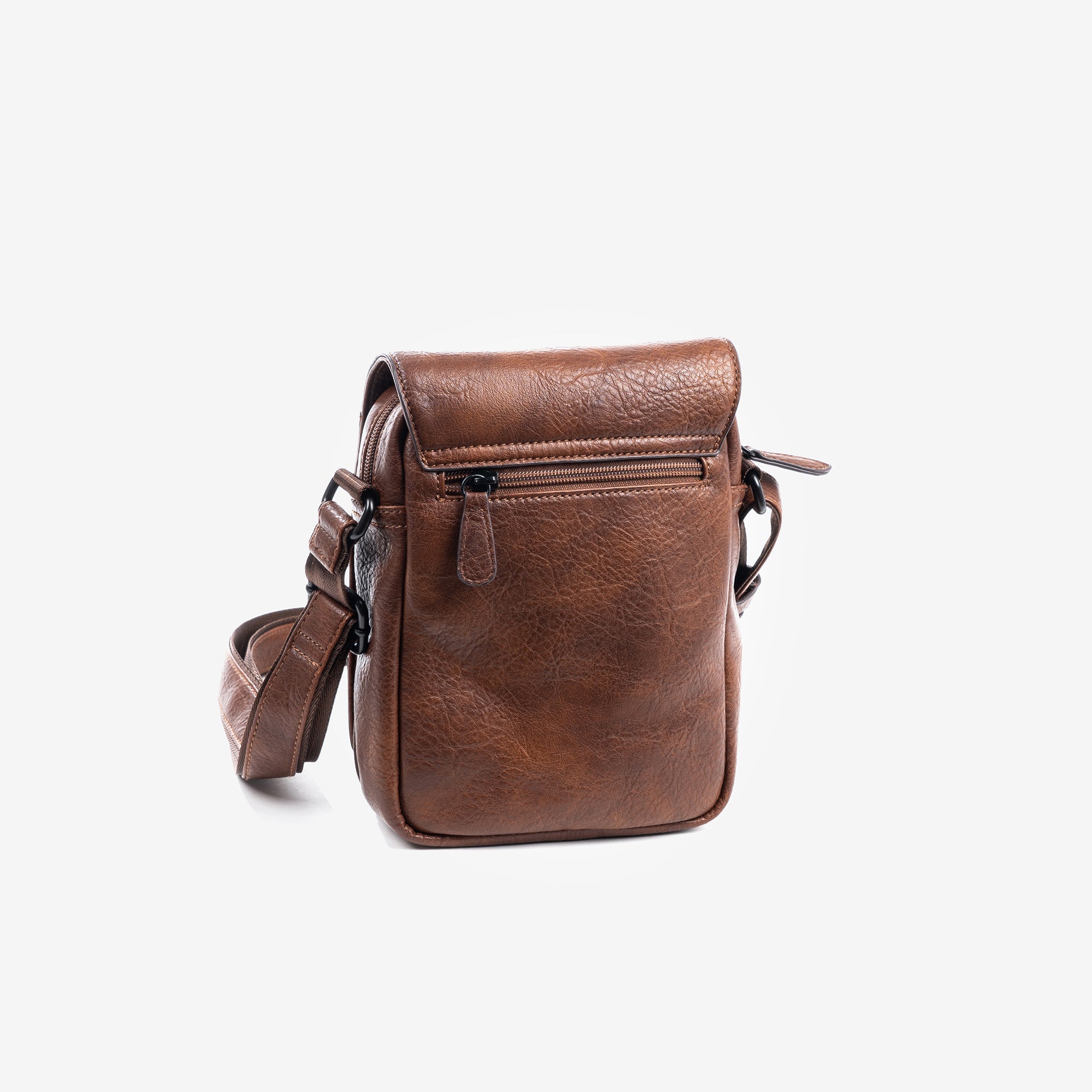 Cross body bag for men, brown, Collection rustic