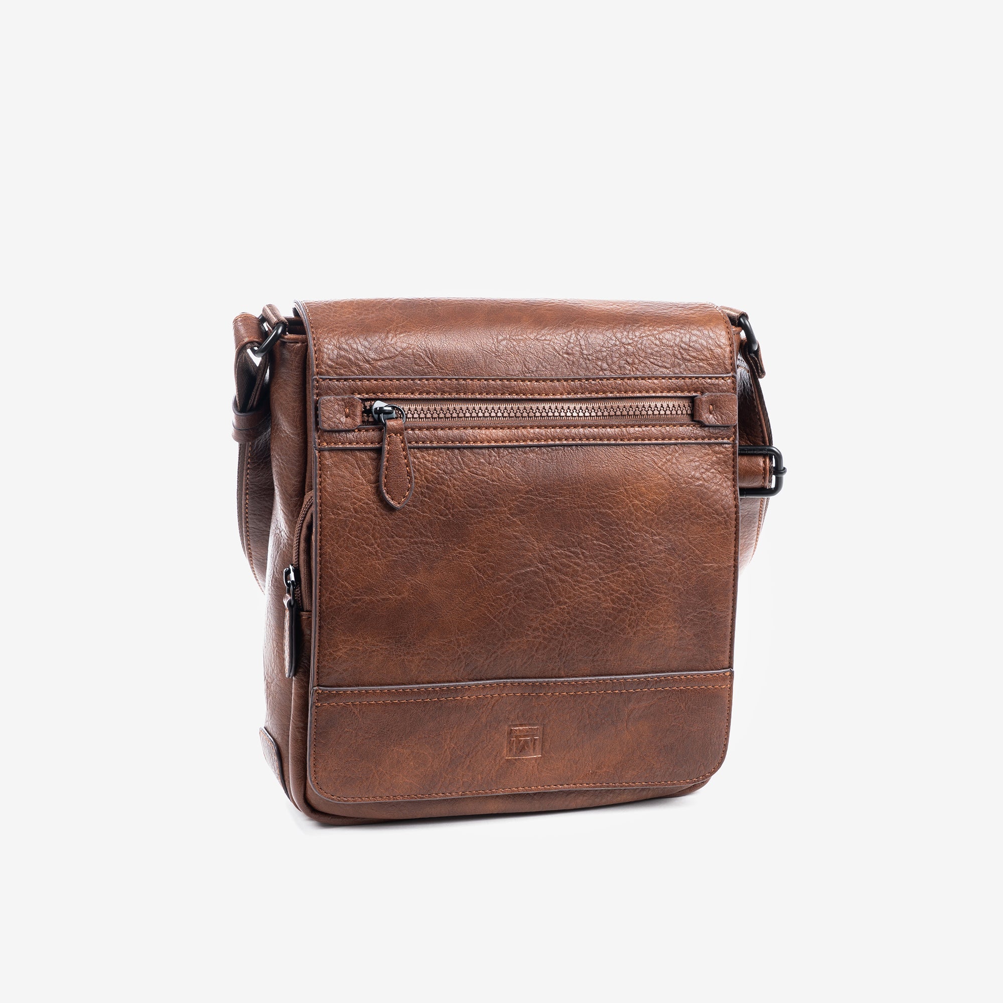 Cross body bag for men, brown, Collection rustic