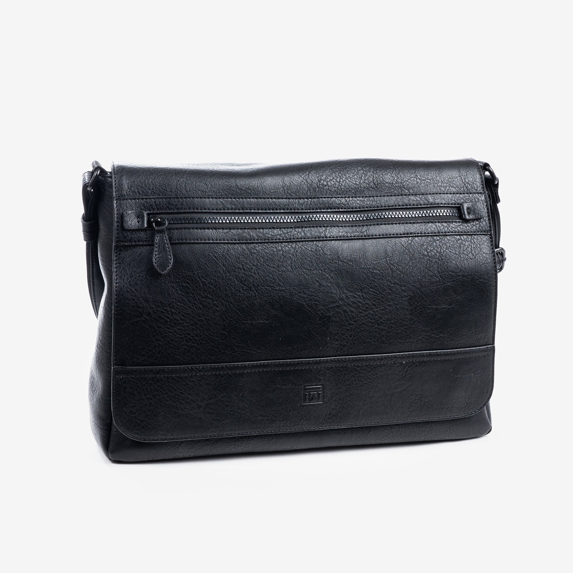 Bolso grande para hombre, color negro, Colección rustic. Porta ordenador 15.3"