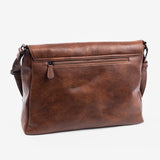 Big bag for men, brown, Collection rustic. Computer bag 15.3"