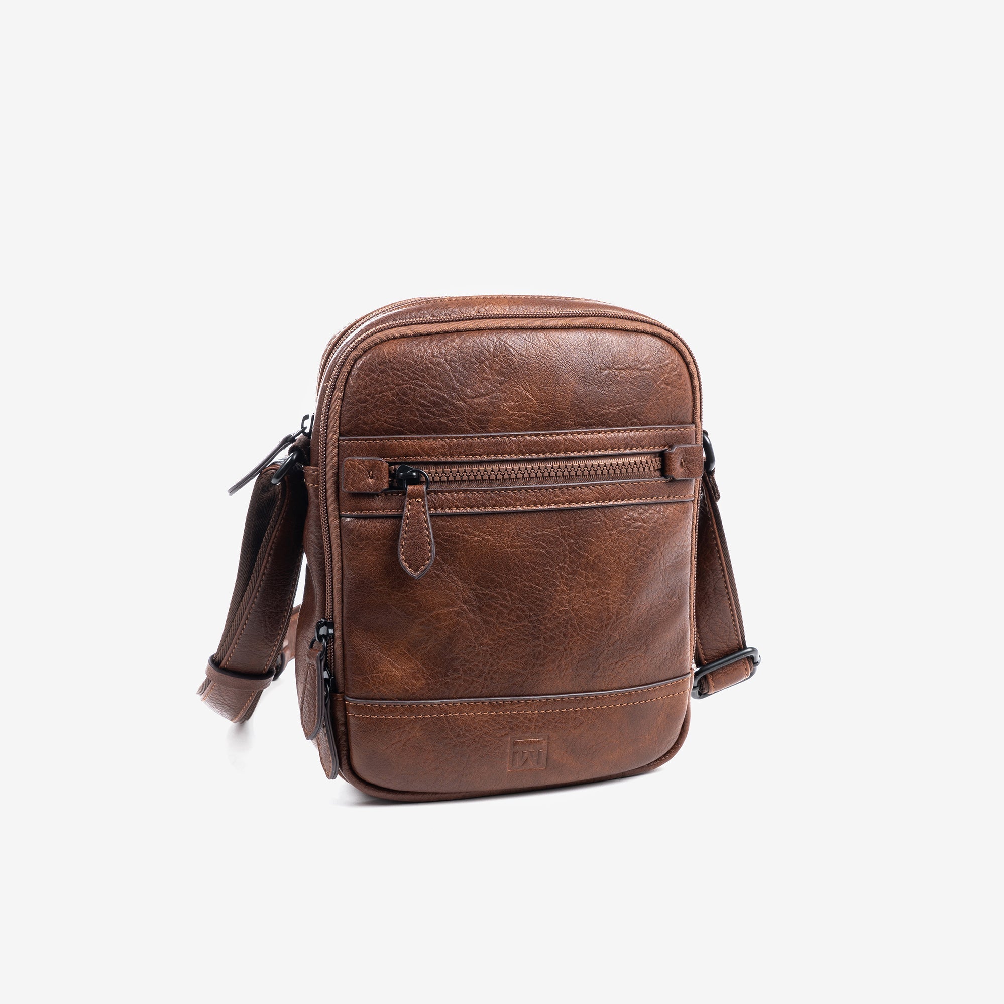 Cross body bag for men, brown, Collection rustic