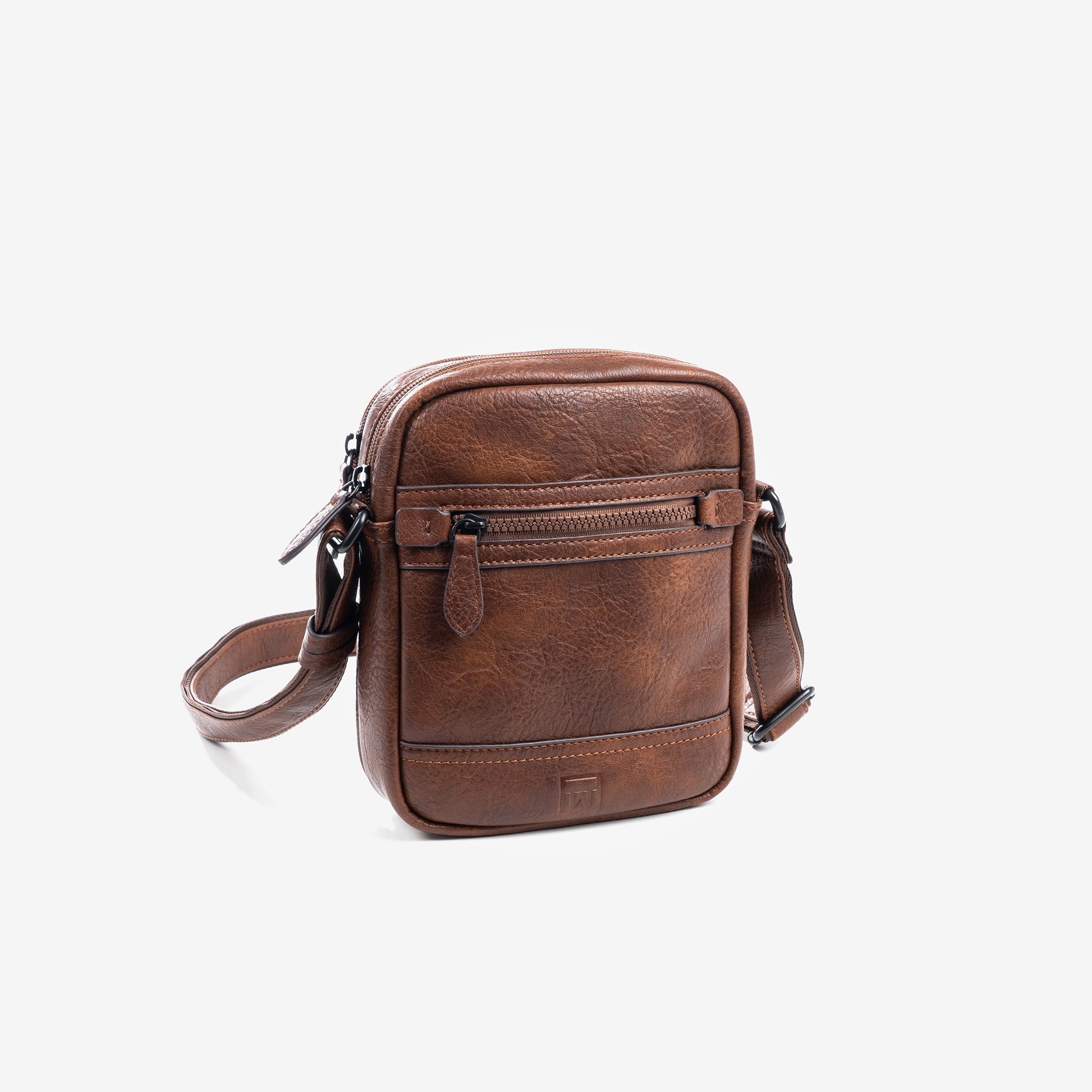 Bolso reportero para hombre, color marrón, Colección rustic