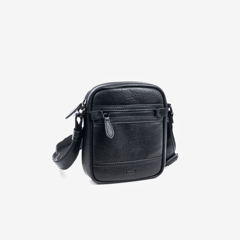 Bolso pequeño para hombre, color negro, Colección rustic – Matties Bags