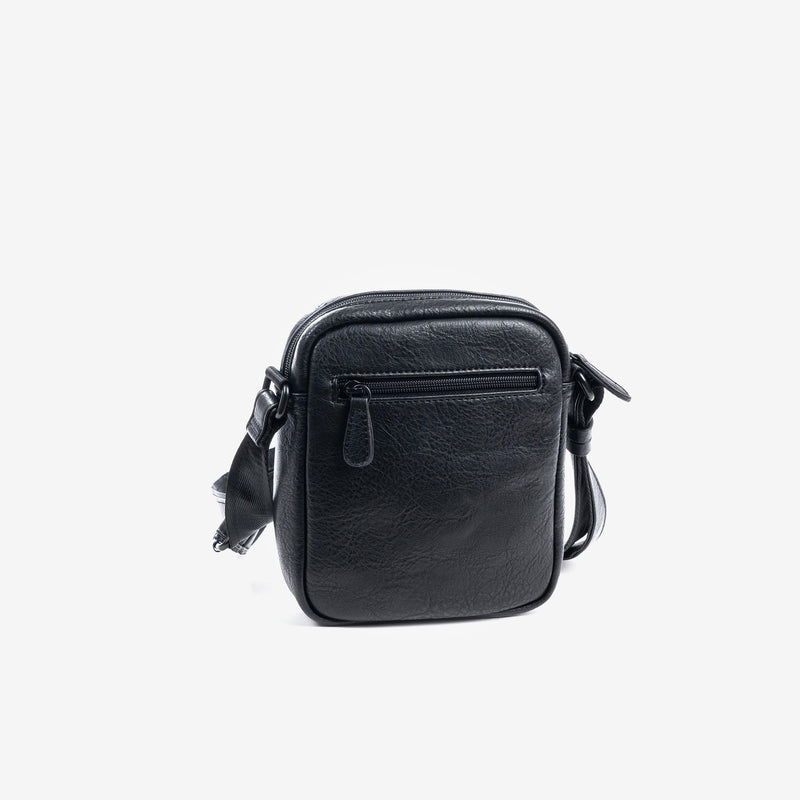 Small bag for men, black, Collection rustic