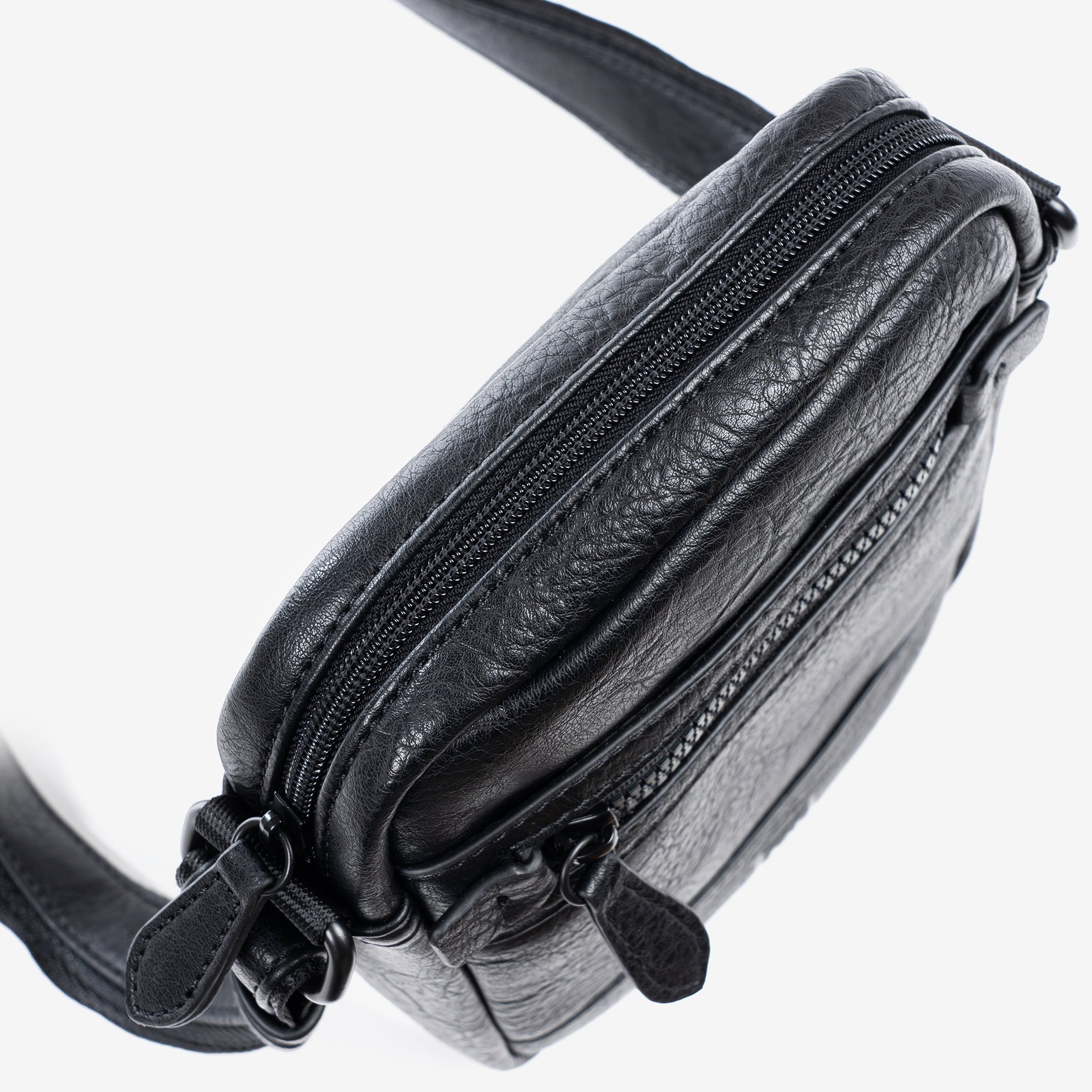 Small bag for men, black, Collection rustic
