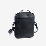 Cross body bag for men, black, Collection rustic