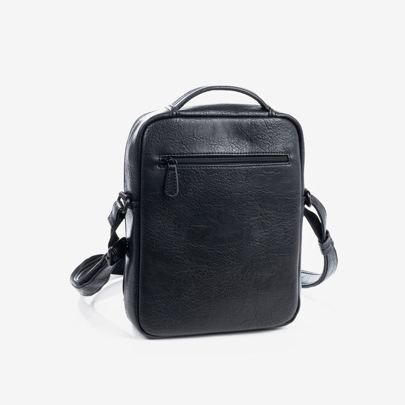 Bandolera grande para hombre, color negro. Porta tablet 10.2 – Matties Bags
