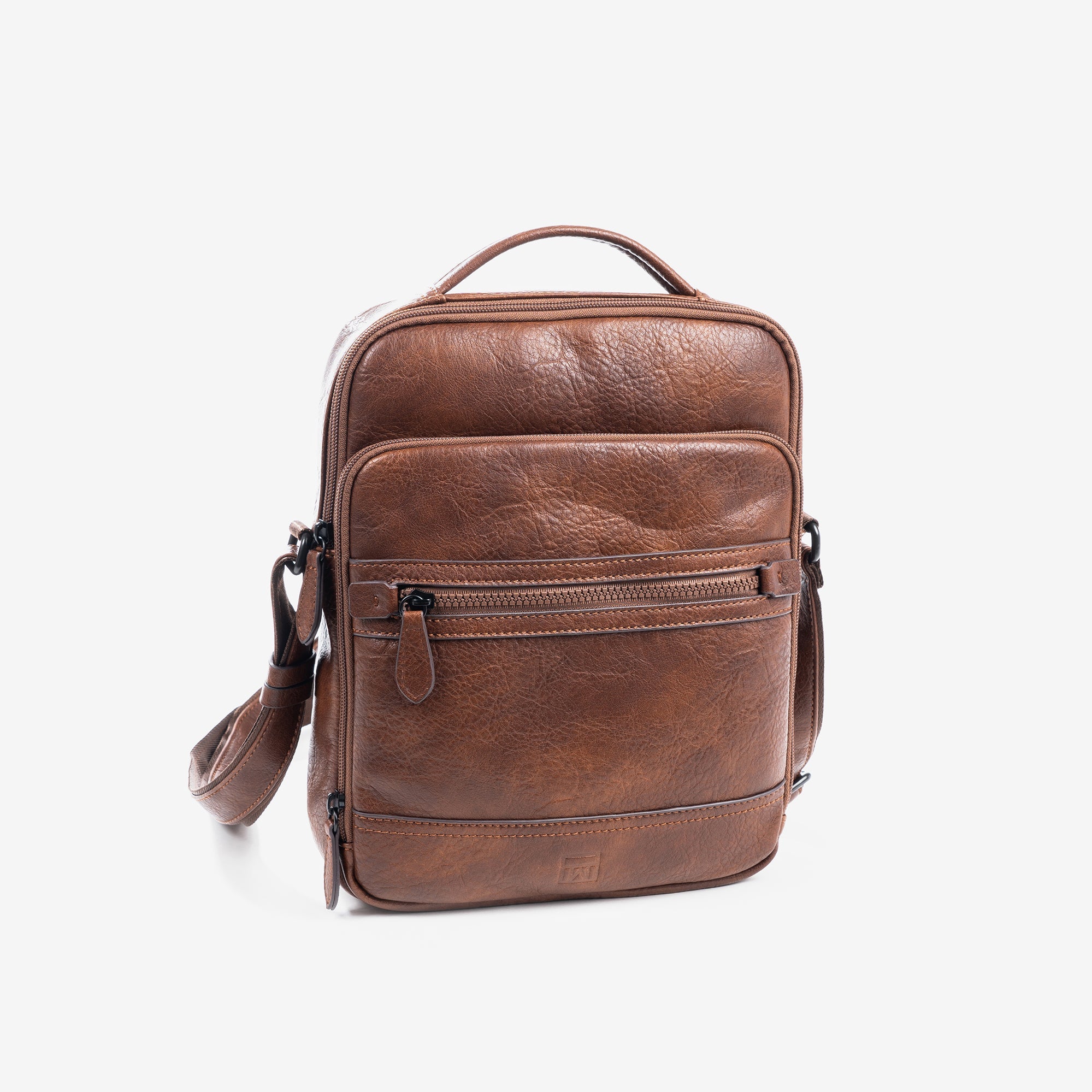 Cross body bag for men, brown, Collection rustic