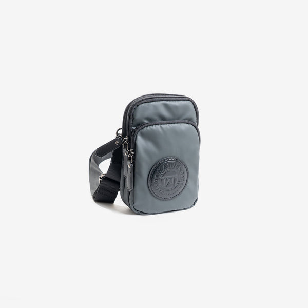 Mobile phone bag, gray color, Nylon Sport Collection