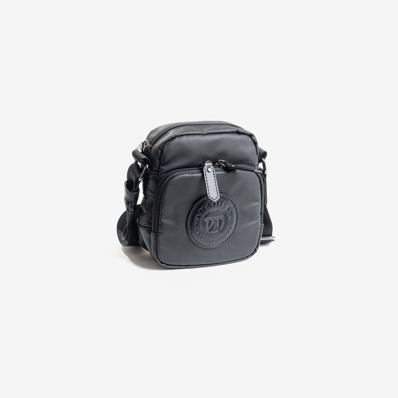 Small Men's Bag, Black Color, Nylon Sport Collection