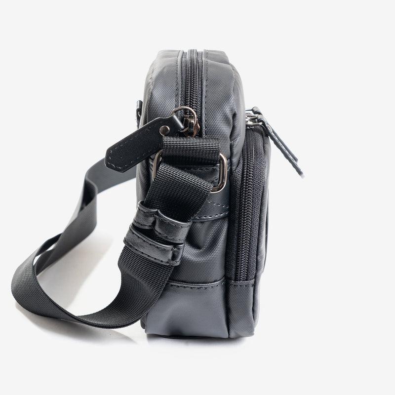 Bolso pequeño para hombre, color negro, Colección nylon sport – Matties Bags