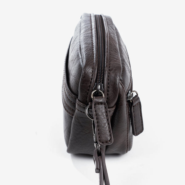 Small handbag for men, coffee color, nappa collection