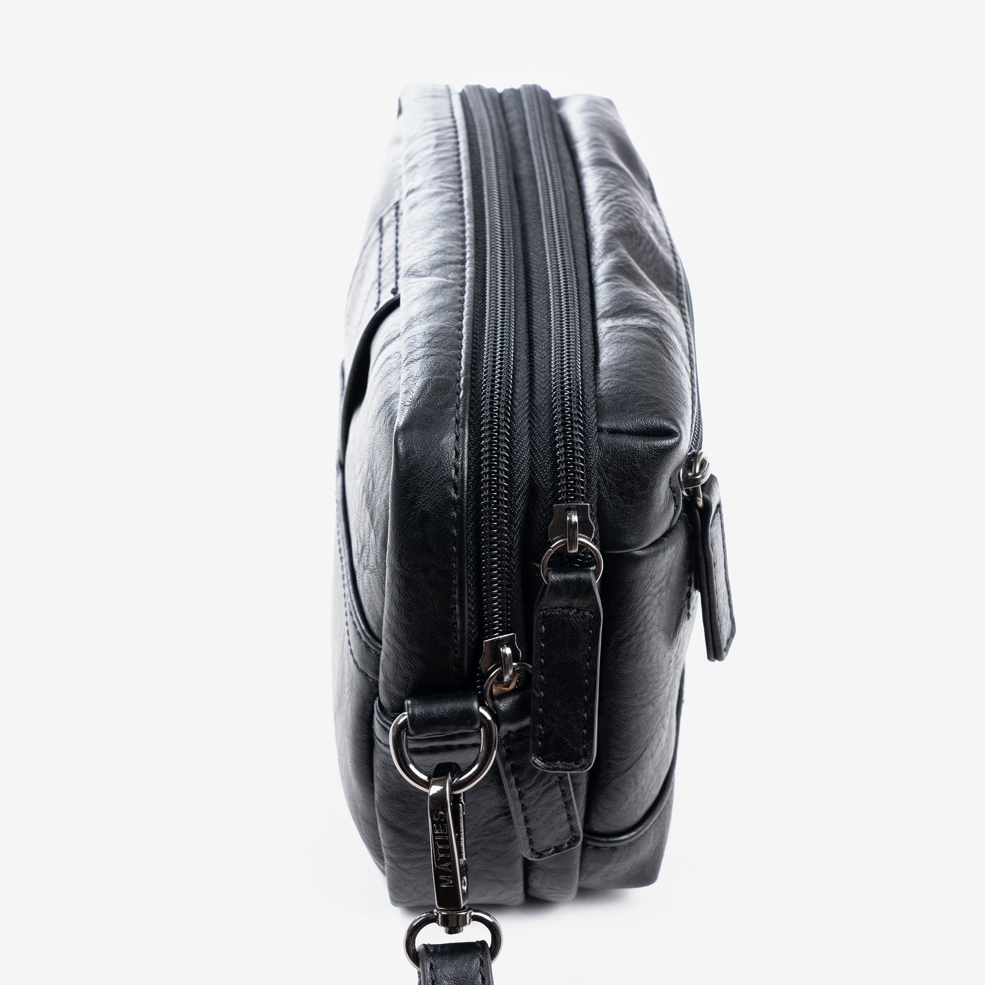 Bolso de mano para hombre, color negro, Colección nappa