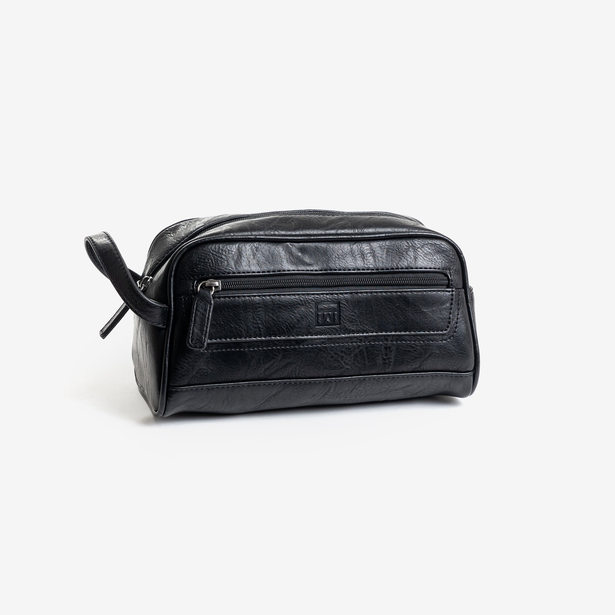 Neceser para hombre, color negro, Colección nappa