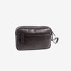 Bolso de mano para hombre, color café, Colección nappa. 24x15x05 cm