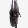 Bolso de mano para hombre, color café, Colección nappa. 24x15x05 cm