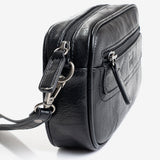 Men's handbag, black, Nappa Collection. 21x14x05cm