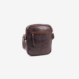 Cross body bag for men, brown, Collection antic leather