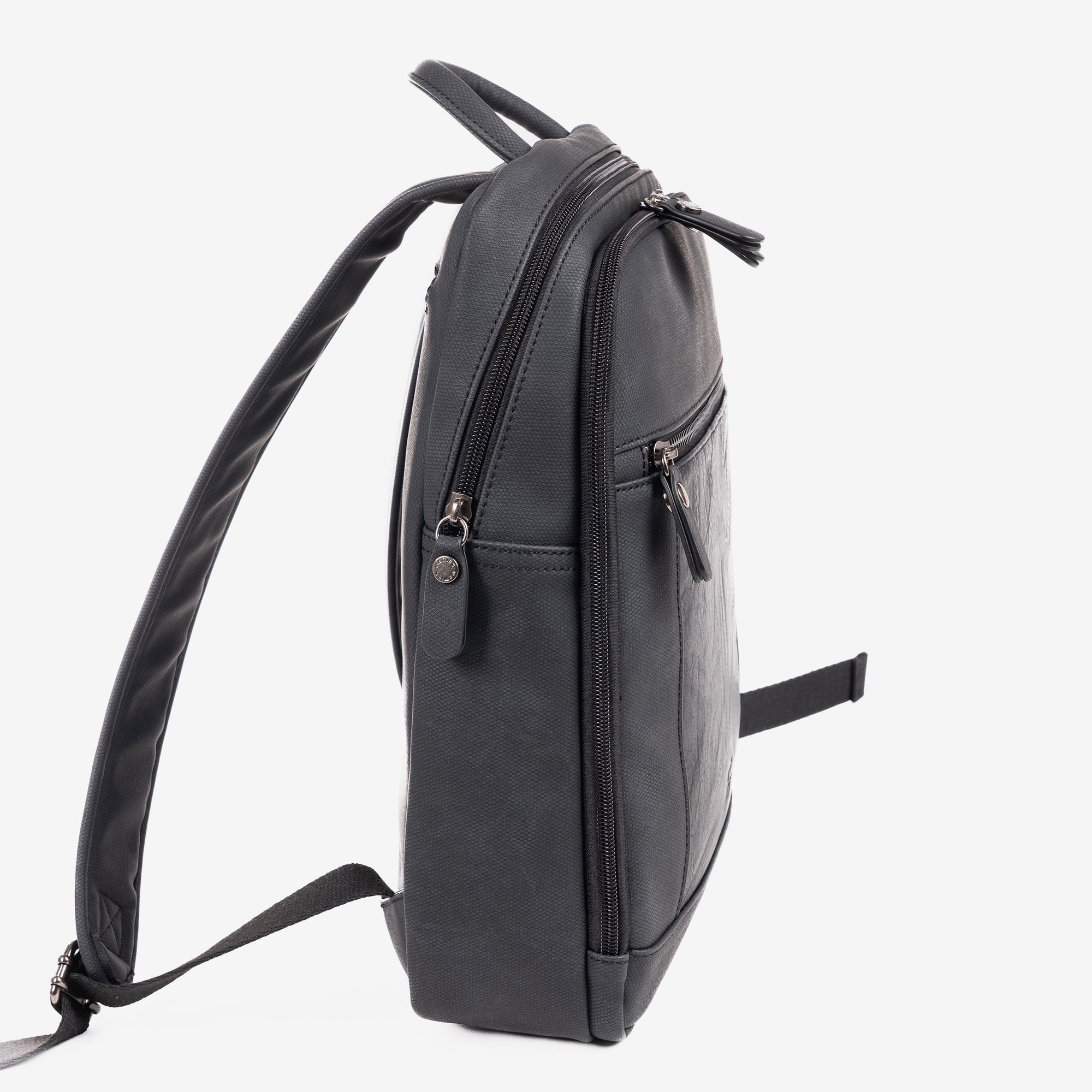 Mochila para hombre, color negro, Colección canvas. 27x36x9 cm