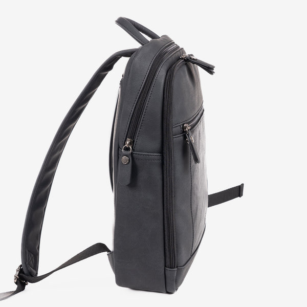 Backpack for men, black color, Canvas Collection. 27x36x9cm