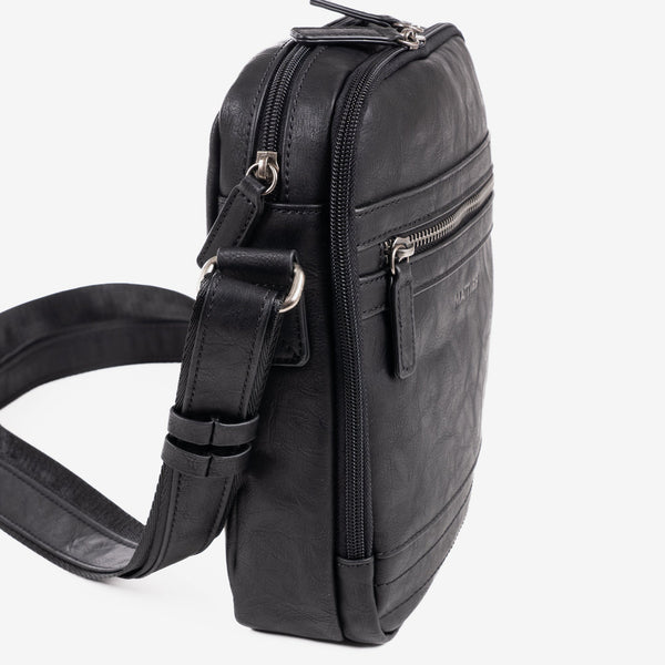 Men's shoulder bag, black, Youth Collection. 19x24cm