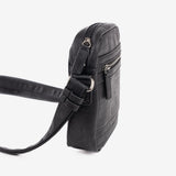 Men's shoulder bag, black, Youth Collection. 16x20cm