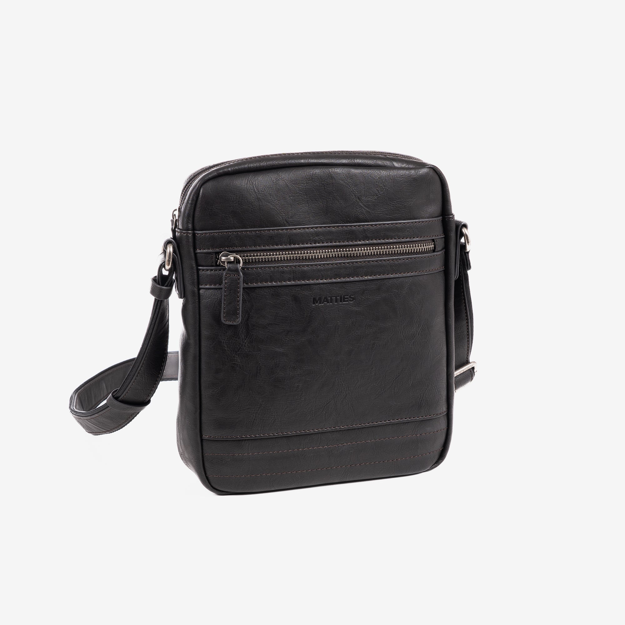Men's shoulder bag, coffee color, Youth Collection. 21x26.5x5.5cm