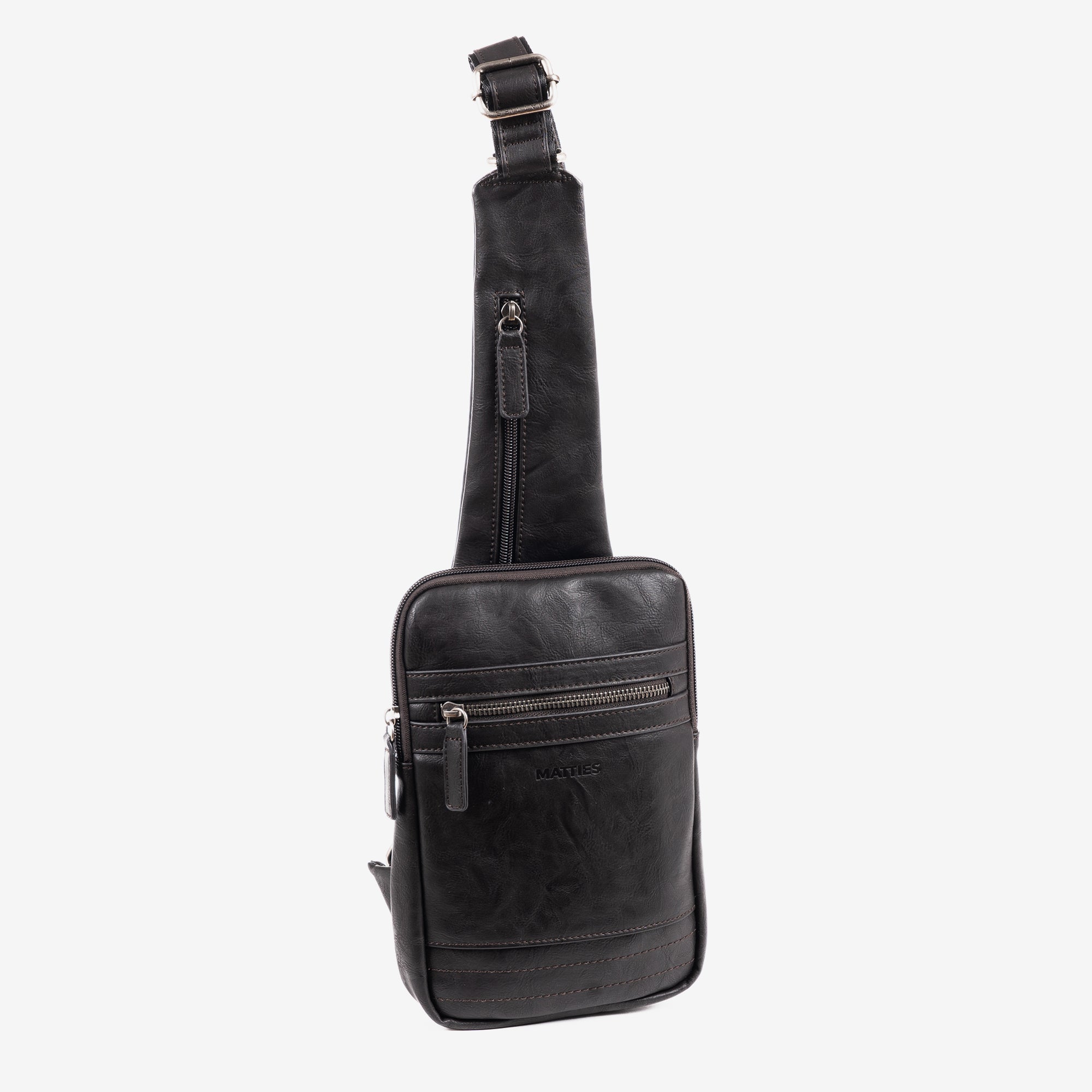 Men's shoulder bag, coffee color, Youth Collection. 17X25cm