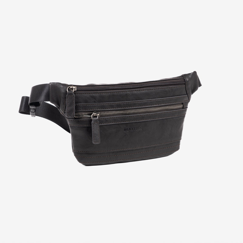 Waist bag for men, coffee color, Youth Collection. 28x15.5cm