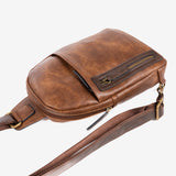Men's shoulder bag, leather color, Verota Collection. 20x30x05cm