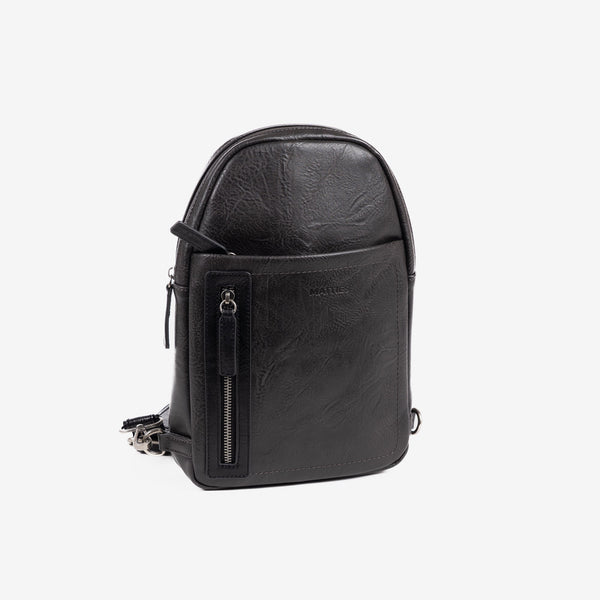 Men's shoulder bag, black, Verota Collection. 20x30x05cm