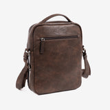 Men's shoulder bag, brown, Verota Collection. 23.5x30x6cm