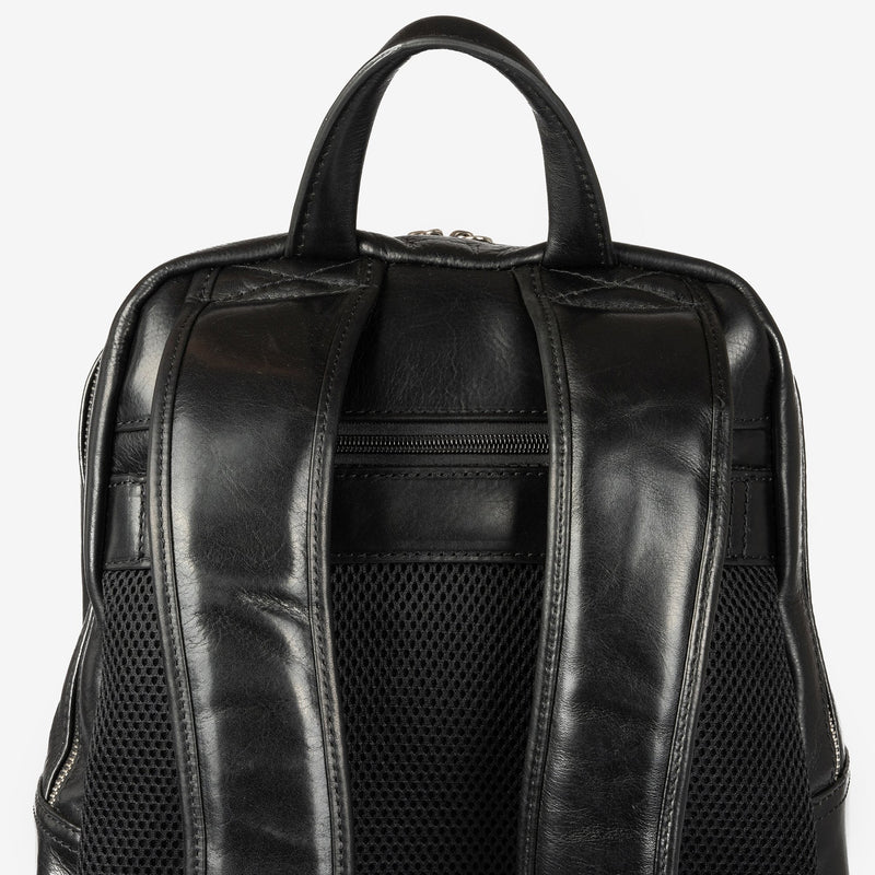 Black leather backpack, Leather "Casablanca" Collection