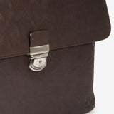 Brown leather portfolio, Piel Wash Collection. 40x31cm