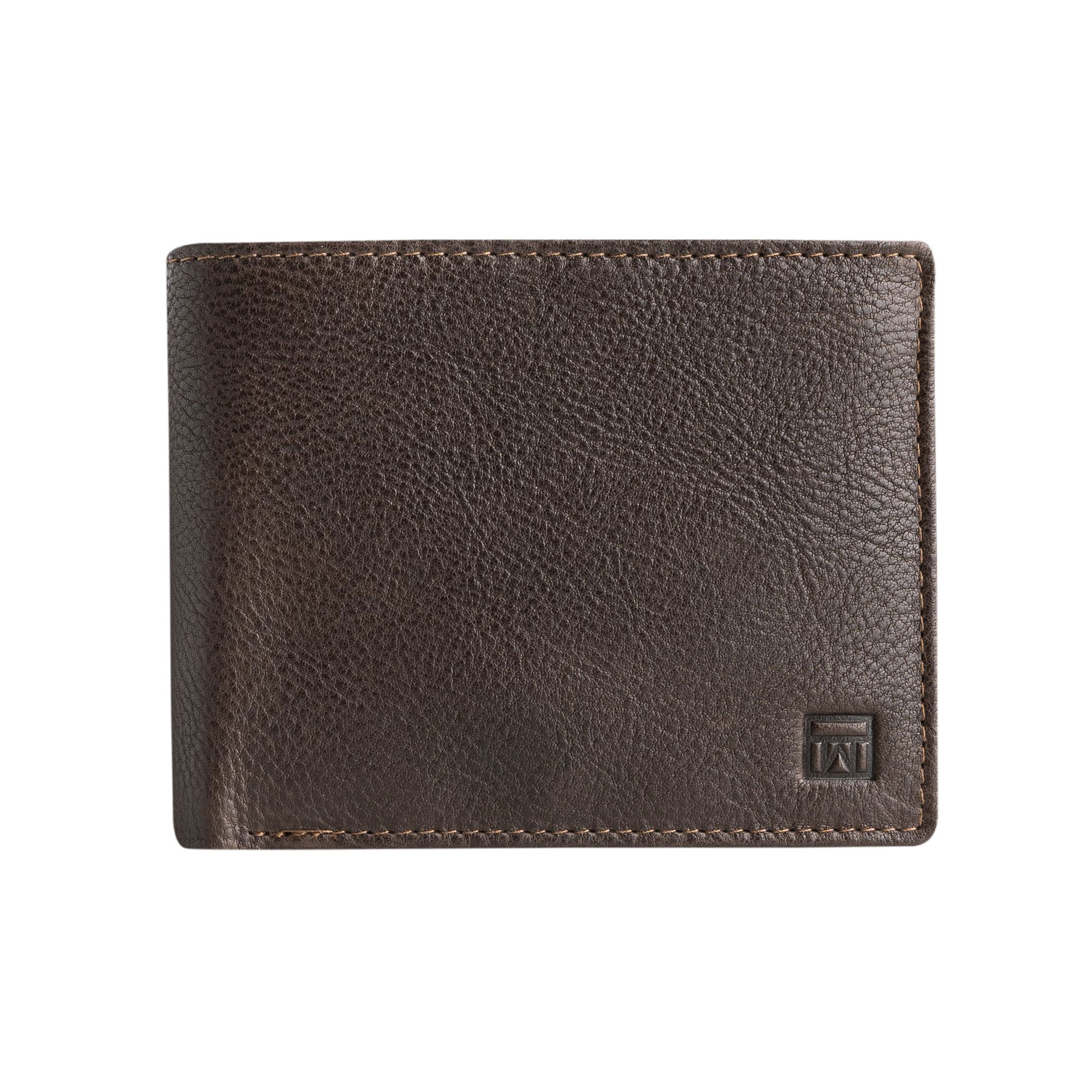 Billetero piel marrón, Colección Billeteros piel Wash. 11x9 cm
