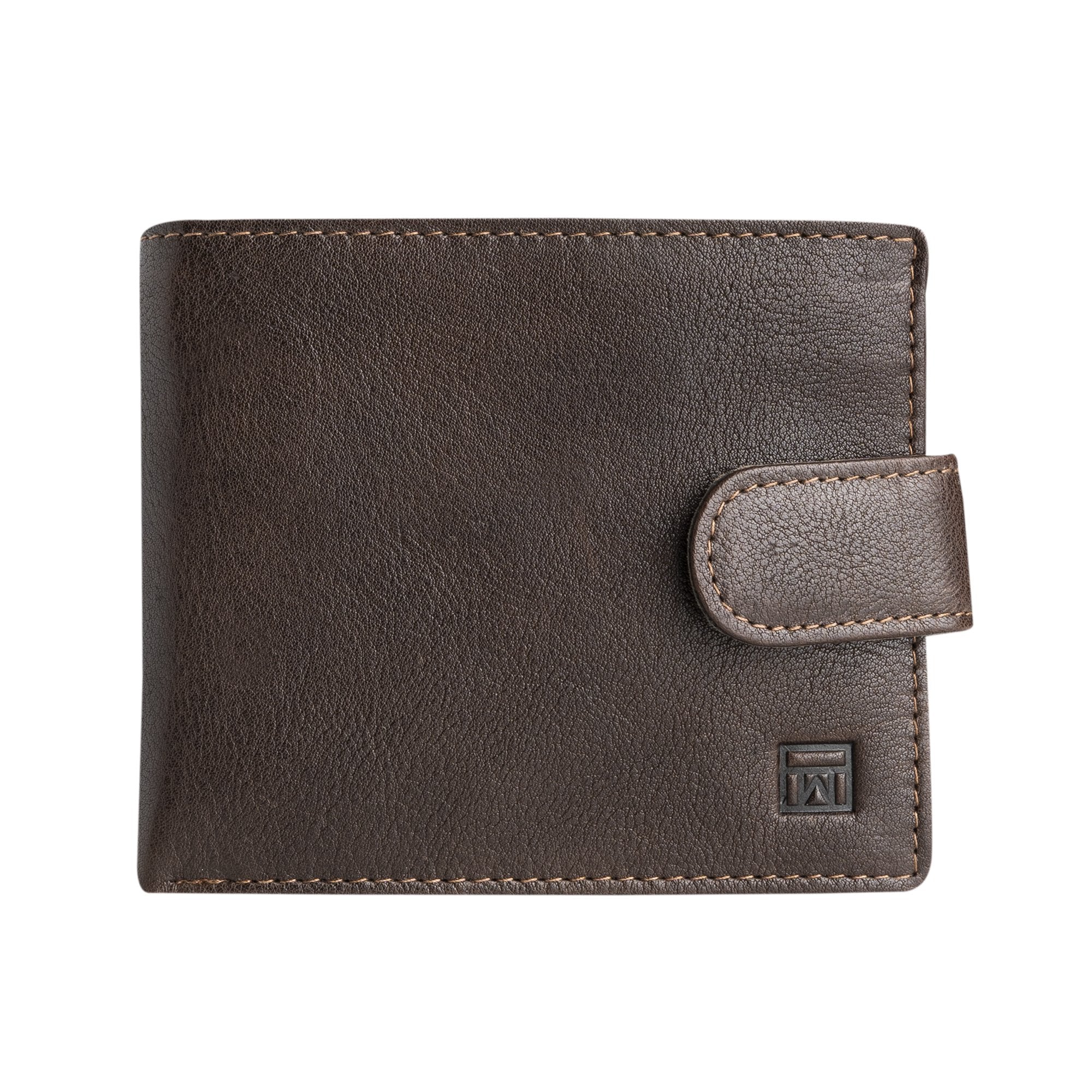 Billetero piel marrón, Colección Billeteros piel Wash. 10,5x9 cm