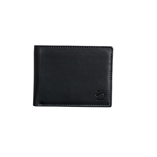 Billetero piel negro, Colección Exotic Leather. 10,5x8,5 cm