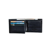 Black leather wallet, Exotic Leather Collection. 11x9 cm