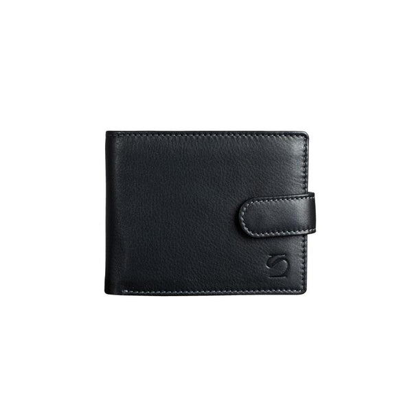 Billetero piel negro, Colección Exotic Leather. 11x9 cm
